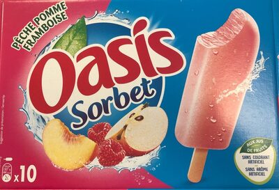 Sorbet pêche pomme framboise