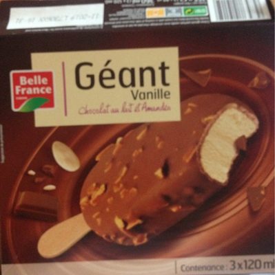 Géant vanille chocolat au lait et amandes