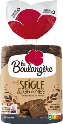 Pain de mie grandes tranches Seigle Graines 500g