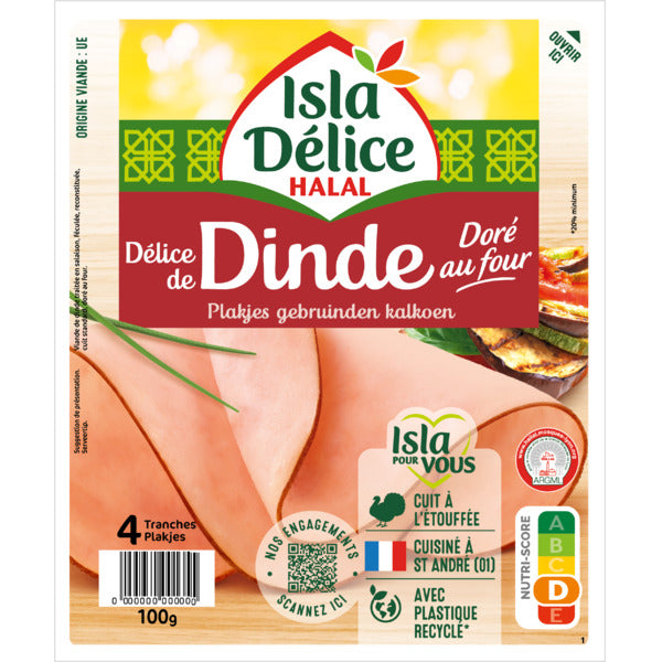 DELICE DE DINDE CUIT A L'ETOUFFEE 4TR 100G