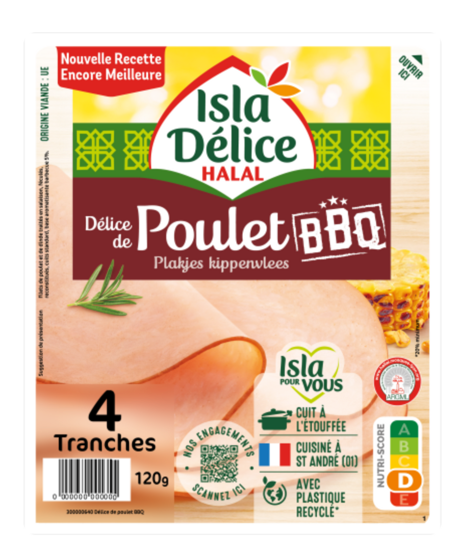 DELICE DE POULET GOUT BBQ 4TR  120G