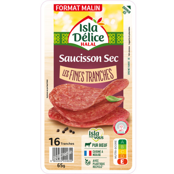 SAUCISSON SEC FINES TRANCHES 16TR 65G
